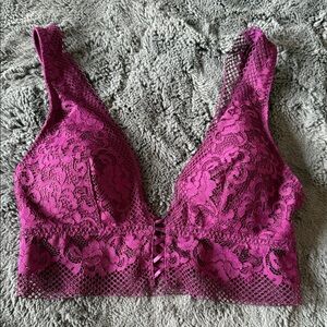 Lace Bralette in Vibrant Purple